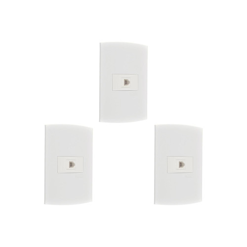 Kit C/3 - Conjunto Peesa Alfa 1516 Tomada  Tel Rj11(Jack)...