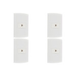 Kit C/4 - Conjunto Peesa Alfa 1516 Tomada  Tel Rj11(Jack)...