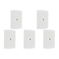 Kit C/5 - Conjunto Peesa Alfa 1516 Tomada  Tel Rj11(Jack)...