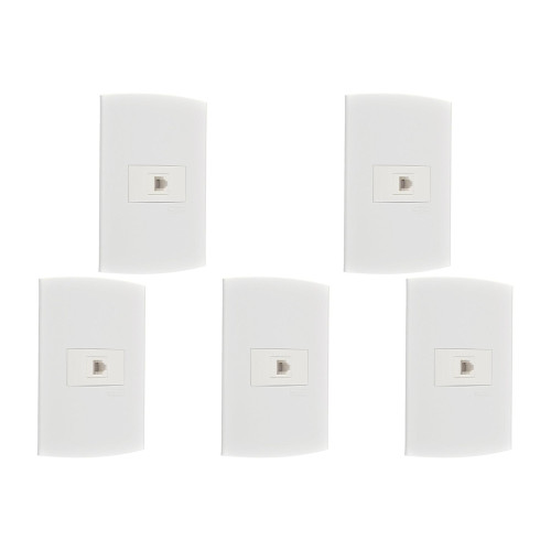 Kit C/5 - Conjunto Peesa Alfa 1516 Tomada  Tel Rj11(Jack)...