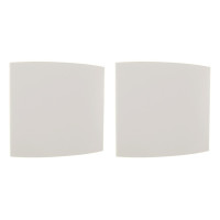 Kit C/2 - Espelho Placa Peesa Alfa P1530 4X4 Cega Branco