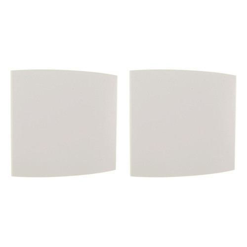 Kit C/2 - Espelho Placa Peesa Alfa P1530 4X4 Cega Branco
