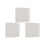 Kit C/3 - Espelho Placa Peesa Alfa P1530 4X4 Cega Branco