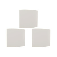 Kit C/3 - Espelho Placa Peesa Alfa P1530 4X4 Cega Branco