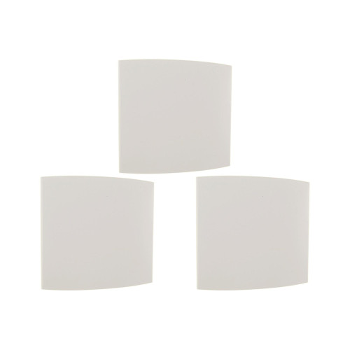 Kit C/3 - Espelho Placa Peesa Alfa P1530 4X4 Cega Branco