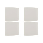 Kit C/4 - Espelho Placa Peesa Alfa P1530 4X4 Cega Branco