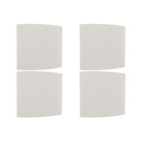 Kit C/4 - Espelho Placa Peesa Alfa P1530 4X4 Cega Branco