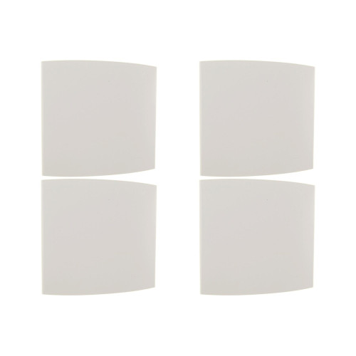 Kit C/4 - Espelho Placa Peesa Alfa P1530 4X4 Cega Branco