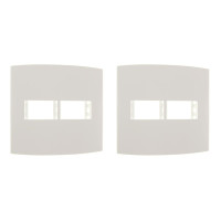 Kit C/2 - Espelho Placa Peesa Alfa P1522 4X4 2Modulo Branco