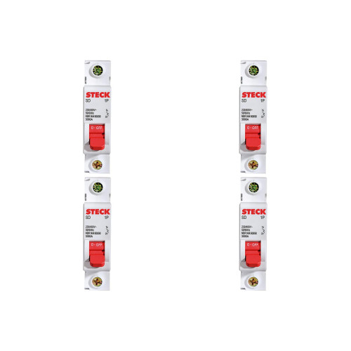 Kit C/4 - Disjuntor Steck Din Unipolar 25A Sd61 3Ka