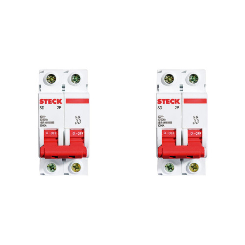 Kit C/2 - Disjuntor Steck Din Bipolar 06A Sd62 3Ka