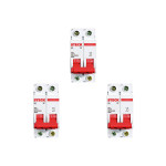 Kit C/3 - Disjuntor Steck Din Bipolar 06A Sd62 3Ka