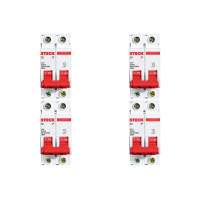Kit C/4 - Disjuntor Steck Din Bipolar 06A Sd62 3Ka