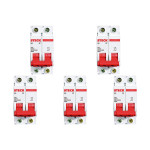 Kit C/5 - Disjuntor Steck Din Bipolar 06A Sd62 3Ka