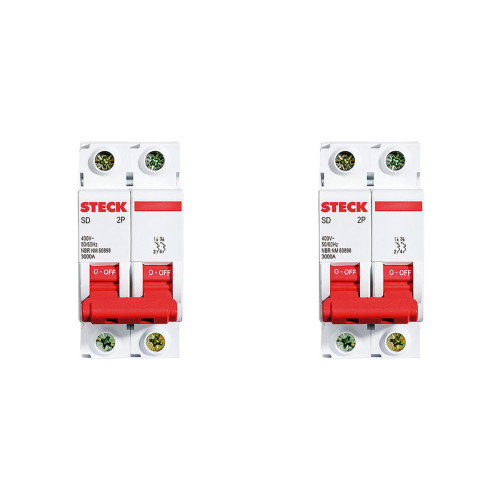 Kit C/2 - Disjuntor Steck Din Bipolar 10A Sd62 3Ka
