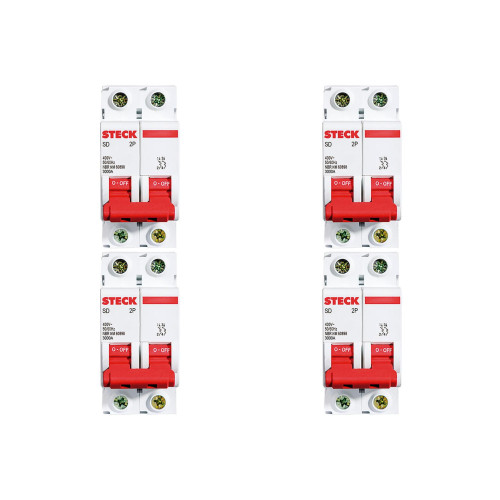 Kit C/4 - Disjuntor Steck Din Bipolar 10A Sd62 3Ka