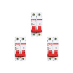Kit C/3 - Disjuntor Steck Din Bipolar 16A Sd62 3Ka