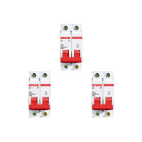 Kit C/3 - Disjuntor Steck Din Bipolar 16A Sd62 3Ka