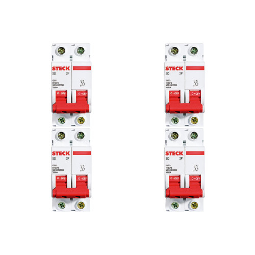 Kit C/4 - Disjuntor Steck Din Bipolar 16A Sd62 3Ka