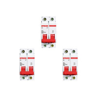 Kit C/3 - Disjuntor Steck Din Bipolar 20A Sd62 3Ka