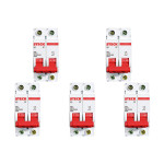 Kit C/5 - Disjuntor Steck Din Bipolar 20A Sd62 3Ka