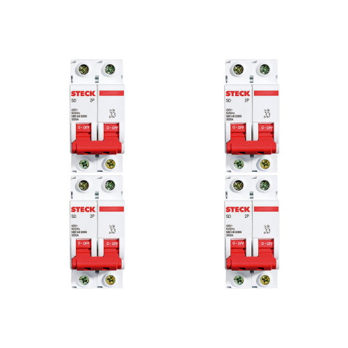 Kit C/4 - Disjuntor Steck Din Bipolar 25A Sd62 3Ka