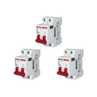 Kit C/3 - Disjuntor Steck Din Bipolar 40A Sd62 3Ka