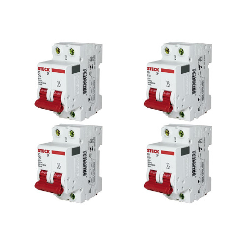 Kit C/4 - Disjuntor Steck Din Bipolar 40A Sd62 3Ka