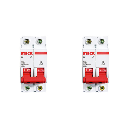Kit C/2 - Disjuntor Steck Din Bipolar 50A Sd62 3Ka