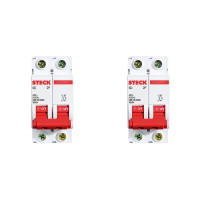 Kit C/2 - Disjuntor Steck Din Bipolar 63A Sd62 3Ka