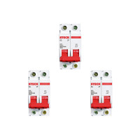 Kit C/3 - Disjuntor Steck Din Bipolar 63A Sd62 3Ka