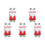 Kit C/5 - Disjuntor Steck Din Bipolar 63A Sd62 3Ka