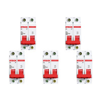 Kit C/5 - Disjuntor Steck Din Bipolar 63A Sd62 3Ka