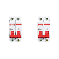 Kit C/2 - Disjuntor Steck Din Bipolar 80A Sd2 10Ka