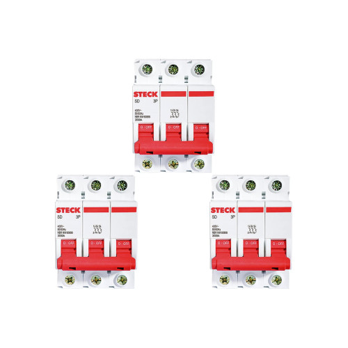 Kit C/3 - Disjuntor Steck Din Tripolar 16A Sd63 3Ka