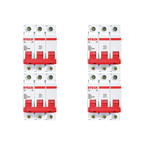 Kit C/4 - Disjuntor Steck Din Tripolar 20A Sd63 3Ka