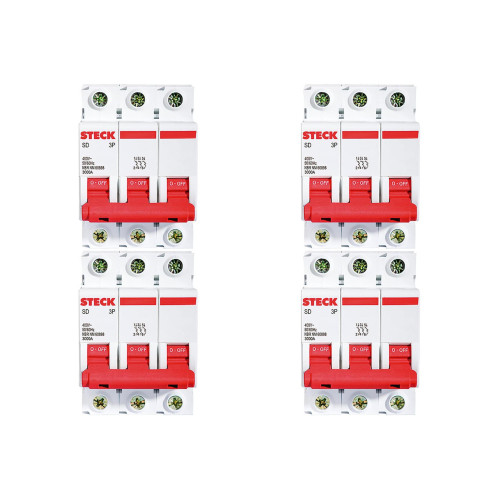 Kit C/4 - Disjuntor Steck Din Tripolar 40A Sd63 3Ka