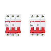 Kit C/2 - Disjuntor Steck Din Tripolar 50A Sd63 3Ka