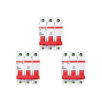 Kit C/3 - Disjuntor Steck Din Tripolar 50A Sd63 3Ka