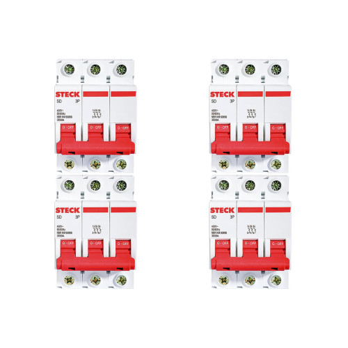 Kit C/4 - Disjuntor Steck Din Tripolar 63A Sd63 3Ka