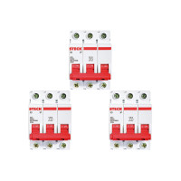 Kit C/3 - Disjuntor Steck Din Tripolar 80A Sd3 10Ka