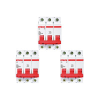 Kit C/3 - Disjuntor Steck Din Tripolar 100A Sd3 10Ka