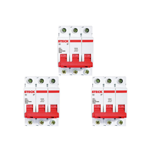 Kit C/3 - Disjuntor Steck Din Tripolar 100A Sd3 10Ka