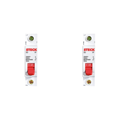 Kit C/2 - Disjuntor Steck Din Unipolar 06A Sd61 3Ka