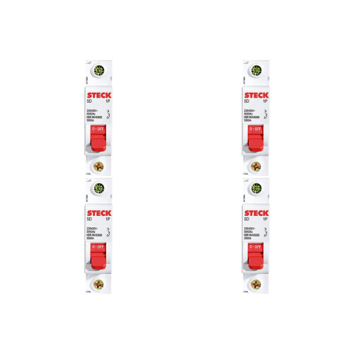 Kit C/4 - Disjuntor Steck Din Unipolar 06A Sd61 3Ka