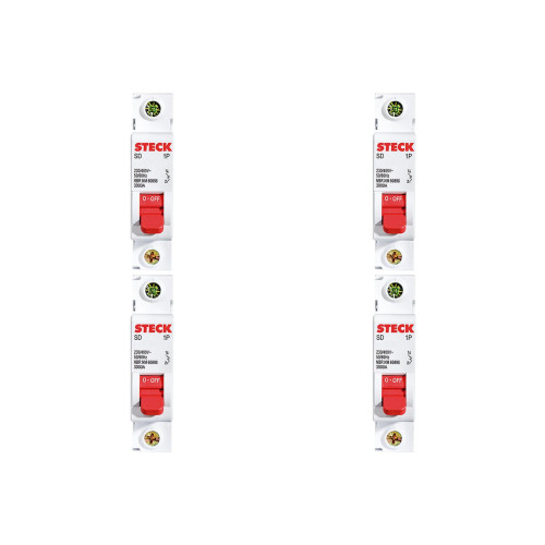 Kit C/4 - Disjuntor Steck Din Unipolar 10A Sd61 3Ka