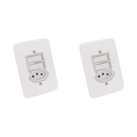 Kit C/2 - Conjunto Radial Pollar 1901111 2Pp 1Tomada 10A
