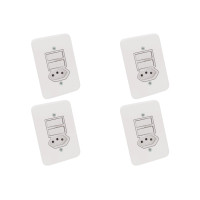 Kit C/4 - Conjunto Radial Pollar 1901111 2Pp 1Tomada 10A