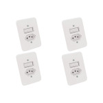 Kit C/4 - Conjunto Radial Pollar 1901112 1P 1Tomada 10A
