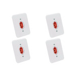 Kit C/4 - Conjunto Radial Pollar 1901376 1Tomada 20A Verm...